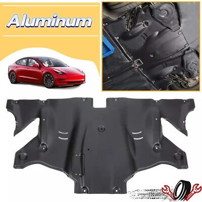 Rear Skid Plate Under Engine Guard Cover For 2017 2018-2024 Tesla Model 3 & Y Foto 1 de 4