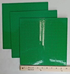 Building Block Base Plate 32x32 Dots Studs Base Plates 10"x10" Green - LOT OF 3 - Picture 1 of 12