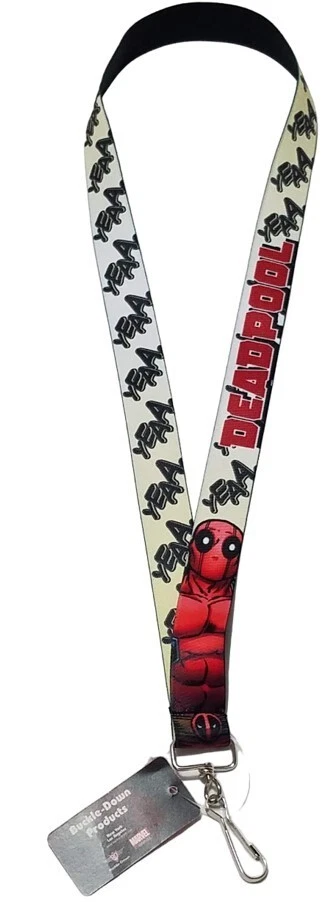 Cordón con hebilla Marvel Deadpool postura de pie Yeaa (1 pulgada de ancho 22 pulgadas de largo) nuevo con etiquetas Foto 1 de 4
