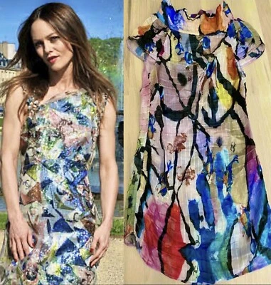 4K Nuevo Chanel 2012 Pez Barbie Logo CC Túnica Top 34 36 2 4 6 Chaqueta Mini Vestido S Foto 1 de 4