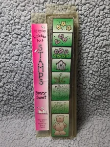 Vintage DJ Inkers Rubber Art Stamps Beary-Sweet Set Of 8 - Picture 1 of 7