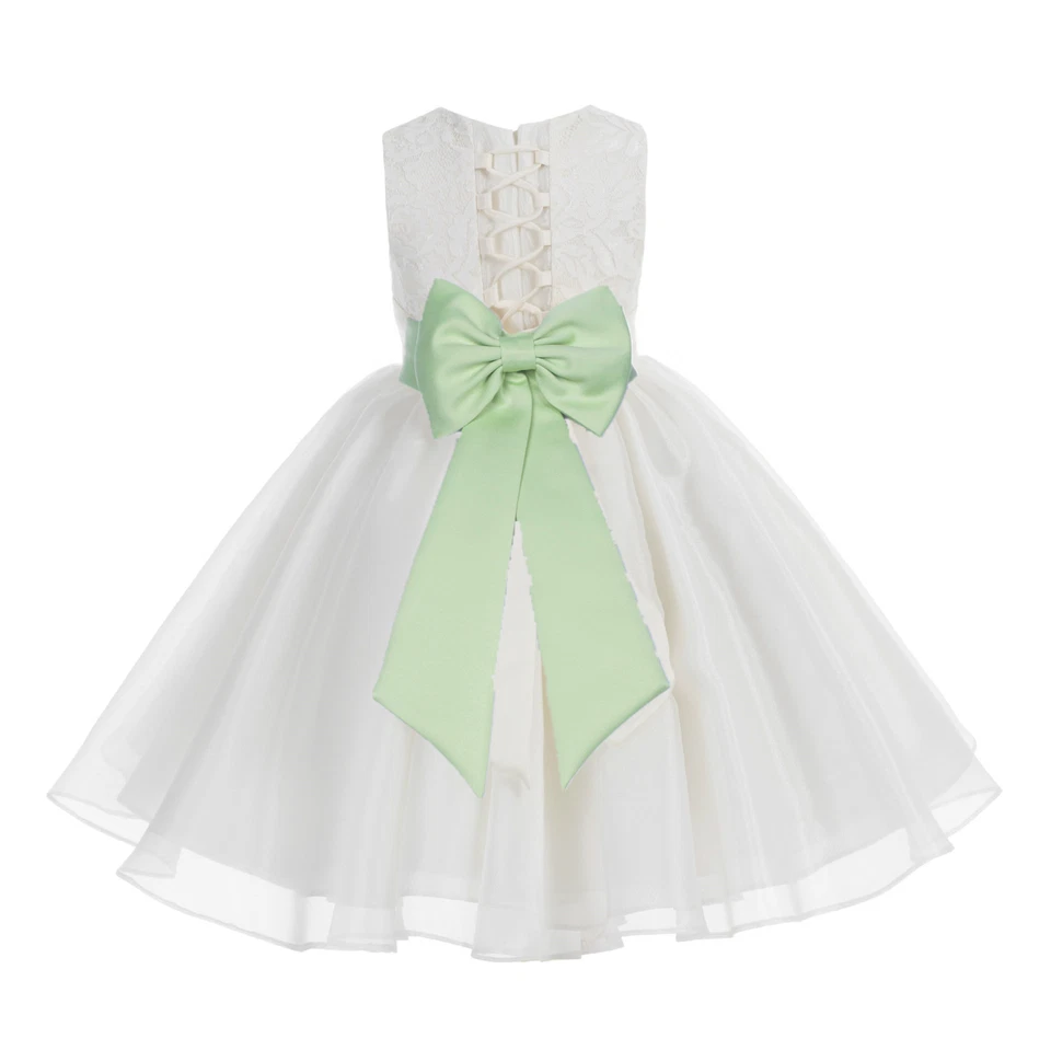 Ivory Flower Girl Dress Wedding Pageant Dress Baptism Dresses Communion Dresses - Image 1 of 1