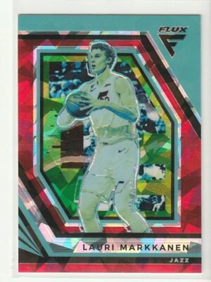 Lauri Markkanen 2022-23 Flux Red Cracked Ice Prizm #172 Jazz Foto 1 de 2