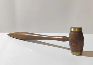 Vintage Handcrafted Auction Judge Gravel Hammer Jeweler's Mallet (3x6x24cm) - Foto 1 di 4
