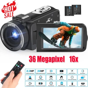 Videokamera 1080P Camcorder 16X Zoom DigitalKamera Recorder Infrarot-Nachtsicht - Bild 1 von 14