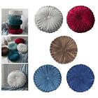 Round Decorative Pillow Large Velvet Floor Couch Pillow Handcrafted Pleated