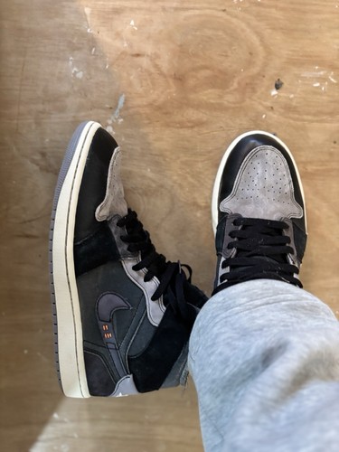 jordan 1 mid se artigianale dentro e fuori nero taglia 9