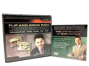 Armando Montelongo Flip And Grow Rich Foundation Find Fund Fix Flip Audio CD DVD - Picture 1 of 5