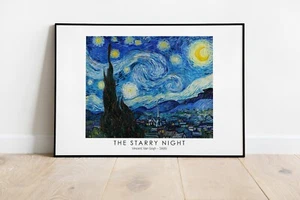 Vincent Van Gogh The Starry Nigh Painting Oil Canvas Print Download Digital File - Picture 1 of 4