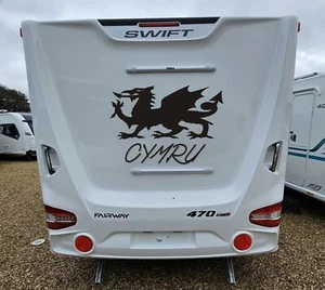 1x Wales Flagge CYMRU Van Camper Wohnmobil Caravan Aufkleber Sticker Grafik sw15 - Bild 1 von 4