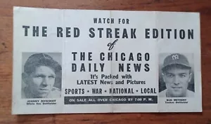 1944 Chicago White Sox vsNew York Yankees baseball scorecard Chicago Daily News - Picture 1 of 2