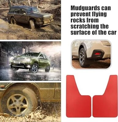 Rally Armor Basic Series Black Mud Flaps with Red  Logo Set of 2 Universal - Image 1 of 4