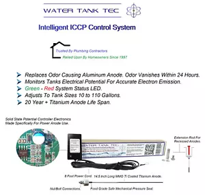 Powered Anode For Home Water Tanks. Replaces Odor Causing Aluminum Anode Rod. - Picture 1 of 8