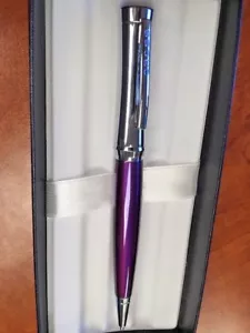 Cross Parasol Chrome and Violet Twist Ballpoint Pen - Picture 1 of 12