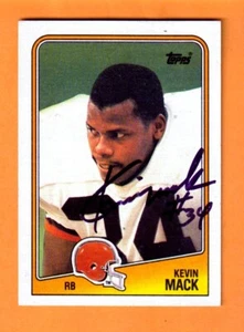 Kevin Mack Cleveland Browns AUTO Signed 1988 Topps Clemson Tigers - Picture 1 of 2