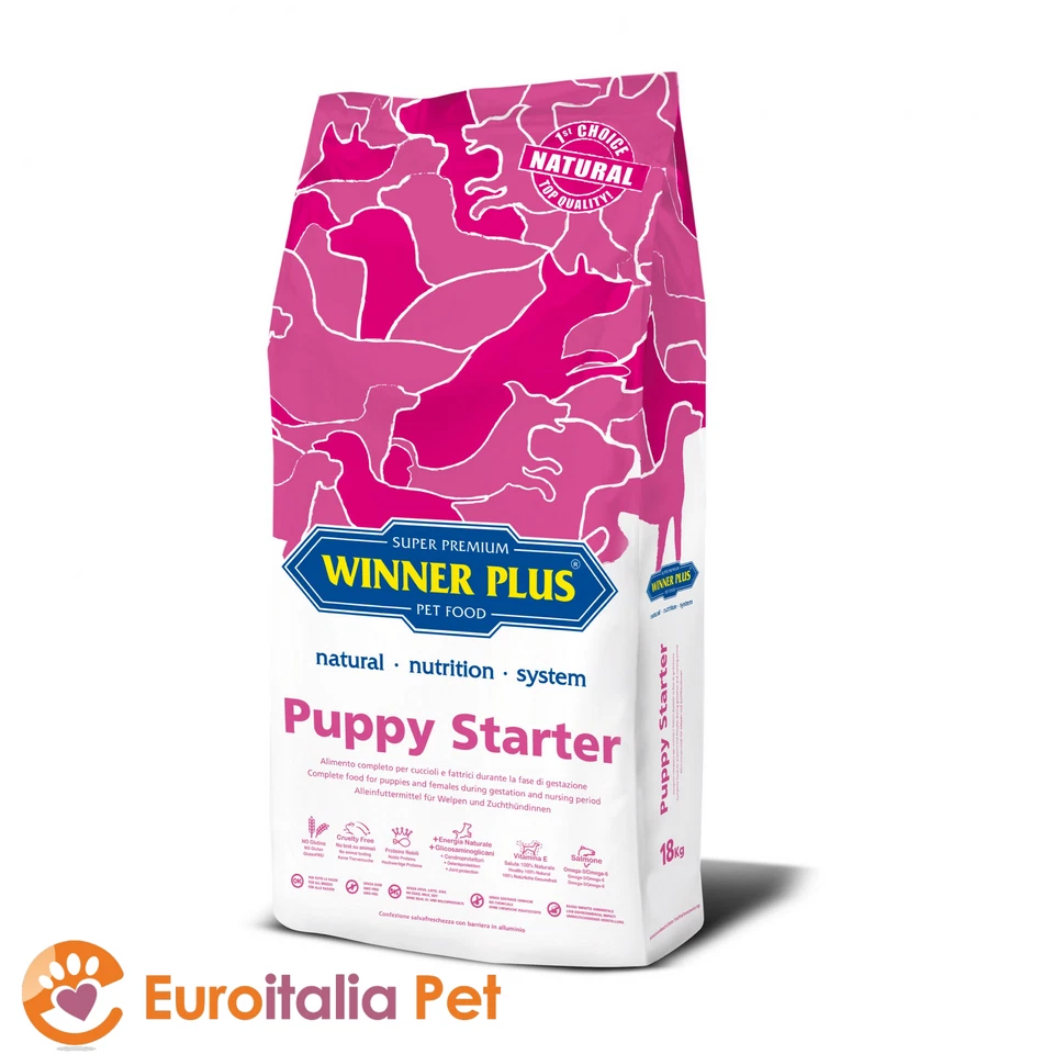 WINNER PLUS Puppy Starter crocchette con pollo cani cucciolo Mangime svezzamento - Immagine 1 di 4