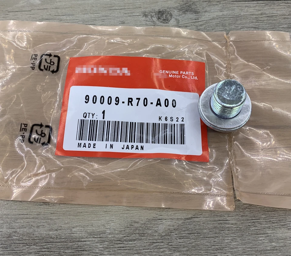 OEM СЛИВНАЯ ПРОБКА МАСЛЯНОГО ПОДДОНА ДВИГАТЕЛЯ С ШАЙБОЙ ДЛЯ HONDA CR-V ACURA подходит 90009-R70-A00 - Изображение 1 из 3