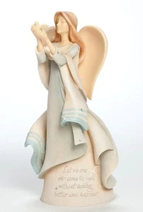 ENESCO FOUNDATIONS LEAVE BETTER & HAPPY ENGEL FIGUR MIT VOGEL NEU IM KARTON 41273 - Bild 1 von 3
