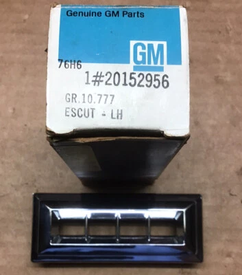 1982-86 Chevy Impala/Caprice Classic Mstr Window Switch Bezel #20152956 (LH) NOS Foto 1 de 3