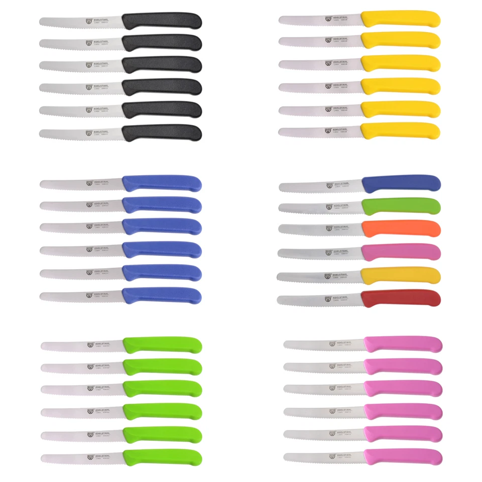 GRÄWE Frühstücksmesser Brötchenmesser Brotzeitmesser Wellenschliffmesser 6 Stück - Bild 1 von 1