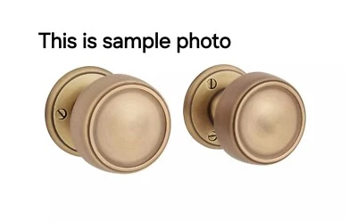 Signature Hardware Beaufort Interior Door Knob Dummy Set, Antique Brass Foto 1 de 4