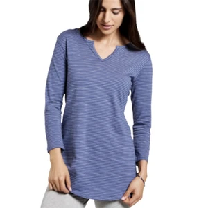 Toad&Co. Women's Indigo Stripe 3/4 Sleeve TAMAYA DOS Tunic, Size Medium - Bild 1 von 8