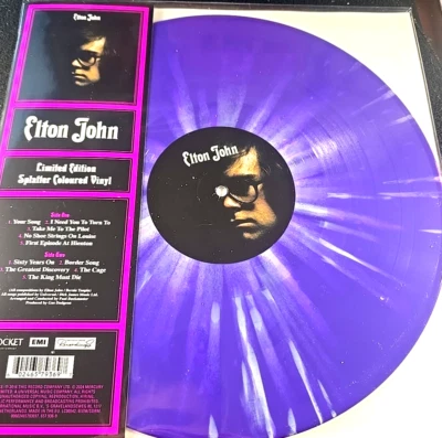 Elton John - Elton John - Ltd Edition Purple Splatter 180gram Vinyl Record LP Foto 1 de 2