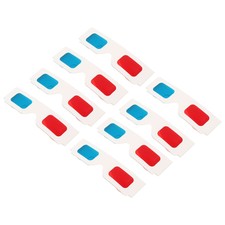 100Pcs 3D Movie Glasses Anaglyph Cardboard Glasses 3D Cardboard Googles
