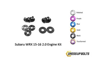 Dress Up Bolts for Subaru WRX 2015-2021 FA20DIT Titanium Engine Kit Black