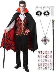 Disfraz de Vampiro Oumbivil Hombre Adulto Gótico Medieval Capa de Vampiro Real GRANDE - Imagen 1 de 5