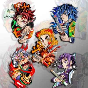 EARLFAMILY 5.1" Demon Tanjirou Hashibira Inosuke Fanart Car Stickers Vinyl Decal - Picture 1 of 6
