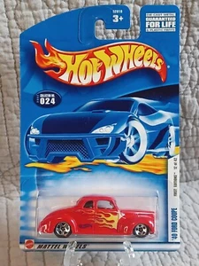 Hot Wheels #24 2002 Prime Edizioni '40 Ford Coupè Rosso con Fiamme - Foto 1 di 2