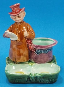 Antique Happy Hooligan's Brother Montmorency Majolica Match Holder Striker c1900 - Picture 1 of 17