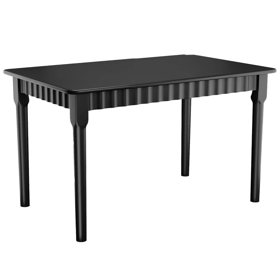 Mesa de comedor de madera maciza de 47,2 pulgadas para mesa de cocina moderna de roble de 4, mediados de siglo... Foto 1 de 4