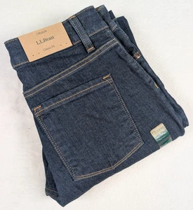 LL Bean Trushape Straight Jeans Womens 2 Reg High Rise Dark Wash Stretch NWT - Picture 1 of 12