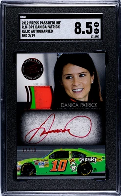 2012 Press Pass Redline Danica Patrick #RLR-DP1 Relic Autograph SGC 8.5 - Image 1 of 2