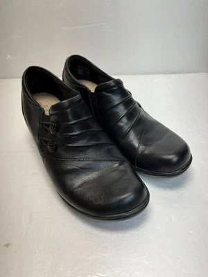 Clarks Collection Black Leather Womens Shoes Size 10 - Image 1 of 4