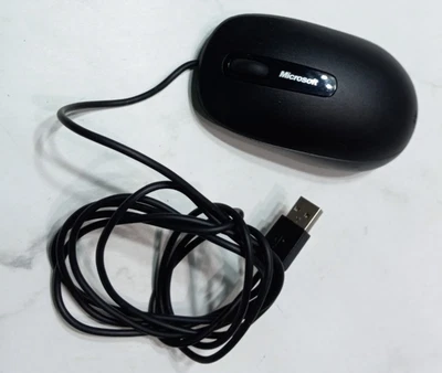 Microsoft Comfort Optical USB Mouse 3000 X822066-01 Black Wired Tested Works - Image 1 of 4