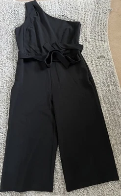 Mono para mujer Banana Republic de una pieza elástico de un hombro con cinturón negro 16 Foto 1 de 3