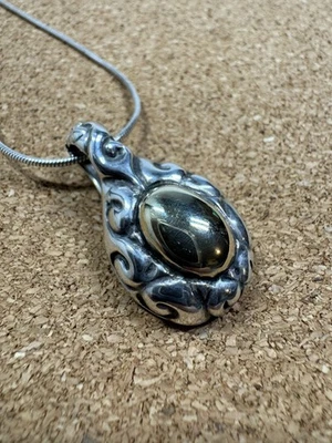 Zina 14K & 925 Sterling Silver Pendant Enhancer Slide Snake Necklace Chain - Image 1 of 4