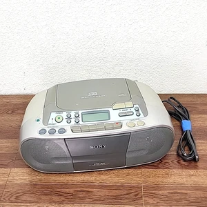 Sony CFD-S01 AM/FM Radio Cassette Recorder CD Player Boom Box Mega Bass WORKS - Picture 1 of 8