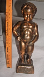 Manneken Pis Brüssel Bruxelles große Figur 20,5 cm hoch Metall kupferfarben - Sa - Bild 1 von 16