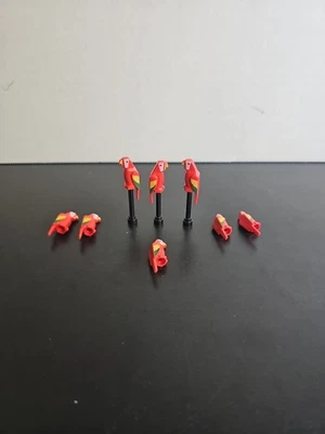 8 乐高红色鹦鹉迷你人偶鸟类动物 T8 — 第 1/4 张图片