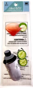 Cosmo Fruity Alcoholic Drink Shaker Limes Bar Jolee's Boutique 3D Stickers 2009 - Picture 1 of 2