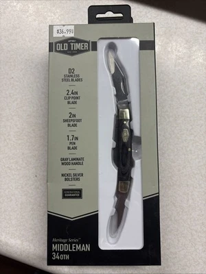Old Timer Heritage Series 34OT Middleman 5.7in Traditional Folding Pocket Knife - Image 1 of 2