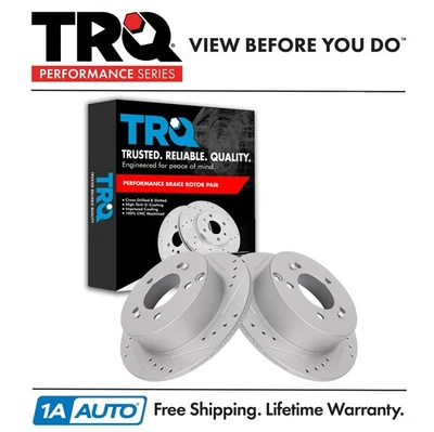 TRQ Rear Brake Rotors Set For 2007-2010 Kia Rondo - Image 1 of 4