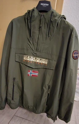 Napapijri Anorak 3XL Olivegrün mit Kapuze Wetterfest - Bild 1 von 4