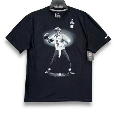 Camiseta Baltimore Ravens Nike Joe Flacco NFL Super Bowl para hombre talla XL (Negro) nueva con etiquetas Foto 1 de 4