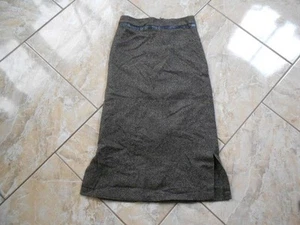 D8828 promod Maxi Woll Rock Leder 34 Brauntöne Creme meliert Sehr gut - Bild 1 von 1