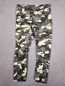 Leggings Lululemon para mujer 8 verdes camuflados tiro alto gratis rápido recorte 23" yoga activo - Imagen 1 de 10